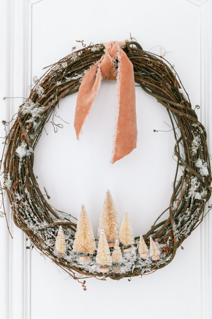 Bottle Brush Tree Wreath