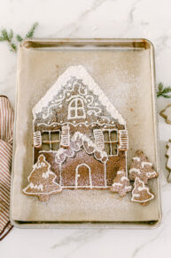 Sheet Pan Gingerbread House Cookie